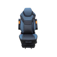 Siège de conducteur de camion multifonction en cuir PVC de luxe, base à suspension pneumatique, siège universel pour camion et bus, vente en gros