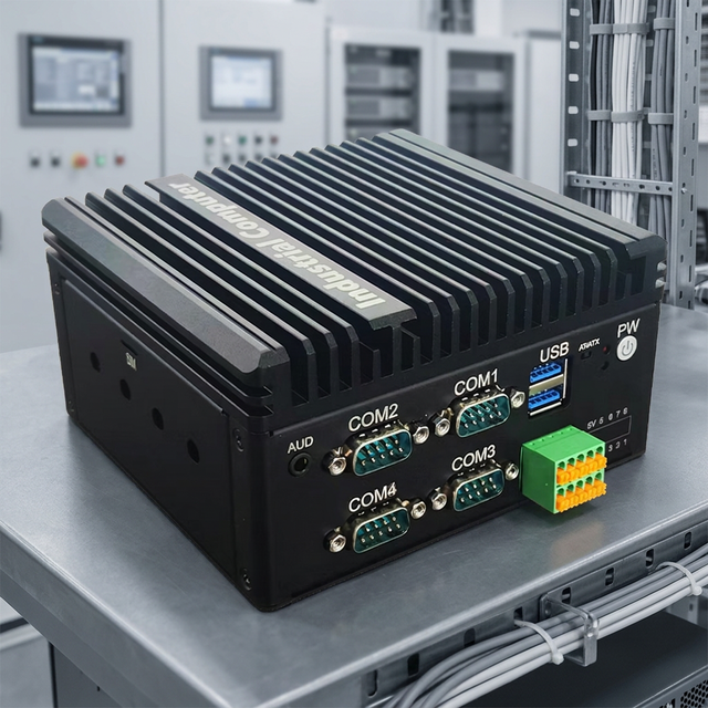 New HVAEIPC 4-Port M.2 SSD 1TB Fanless Mini IPC | Intel Celeron 11th Gen Low Power Industrial Computer 8GB Video Memory Linux US