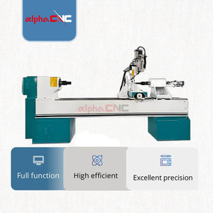 Torno CNC de 4 Ejes <span class=keywords><strong>Alpha</strong></span>, Gran Venta, para Fresado y Torneado de Madera, Torno CNC Rotatorio Único para Trabajar la Madera - Product Image 2