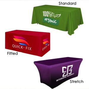 Nappe personnalisée de 6 pieds avec logo imprimé, housse de table pliante ajustée pour stand d'exposition, publicité événementielle - Product Image 3