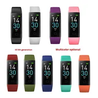 Pulseras Inteligentes IP68 con Monitor de Actividad Física, Carga USB, Monitor de Temperatura Corporal, Monitor de Frecuencia Cardíaca, Monitor de Sueño en 9 Colores