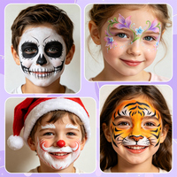 Peinture pour le visage bleue activée par l'eau certifiée EN71 CE Meishang, peinture corporelle lavable pour enfants