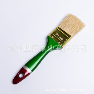 Pinceaux plats à poils de porc 22, manche vert, pour peinture domestique, fabricant Zhenjiang - Product Image 5