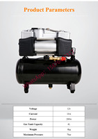 12V/220V Heavy Duty Tire Inflator, Portable Silent Mini Air Compressor, Automatic Tire Inflator