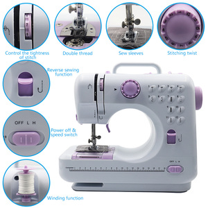Xách Tay Mini Điện Overlock Máy May Hộ Gia Đình Các Bộ Phận Với Lockstitch Động Cơ Tóc Giả Thêu Cap Làm Công Nghiệp Cấp - Product Image 5