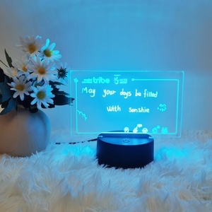 Hot Sale Creative 3D Illusion <b>LED</b> Night <b>Light</b> Cute DIY Blank Acrylic Night <b>Light</b> Unique Design for Home Decor - Product Image 2