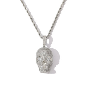 Collar con Colgante de Cobre con Incrustaciones de Circonio, Estilo Hip Hop, Diseño de Diablo para Halloween - Product Image 5