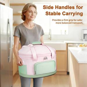 Carrying <strong>Bag</strong> for 6-8 Quart Cooer 2Layer Insulated <strong>Slow</strong> <strong>Cooker</strong> Travel <strong>Bag</strong> Easy-Clean Liner for Transport Family Gathering Potluck - Product Image 6