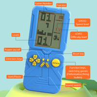 Console de jeu portable rétro nostalgique, mini-puzzle électronique, jouet souvenir mignon avec jeux d'animaux virtuels