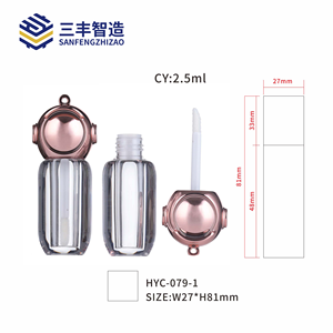 Luxury Design Lipgloss <b>Bottle</b> Empty AS PETG Full Transparent Clear Lip Gloss Tube Packaging with Lovely <b>Bear</b> Lid - Product Image 4
