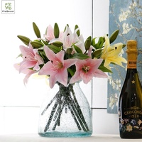 Hot Selling Hochwertige 37cm künstliche Lilie Blume Real Touch Hochzeit Home Decoration Tisch Mittelstück