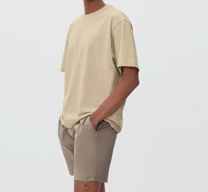 Camiseta de Hombre Oversize de Algodón 100% Pesado con Hombros Caídos, Estilo Streetwear, Fabricante de Camisetas Lisas Cortadas - Product Image 1