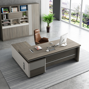 Venta al por mayor de muebles de oficina modernos Boss Luxury Table Escritorio de oficina en forma de L para Ejecutivo/gerente/CEO - Product Image 5