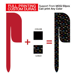 <span class=keywords><strong>Durag</strong></span> pour hommes en soie noire à motif de sublimation 360 Waves, vente en gros 2025 - Product Image 5