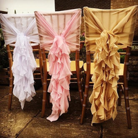 Nœuds décoratifs romantiques pour chaises de mariage en extérieur, housses de dossier, décorations de banquet, Noël, anniversaire, événements formels