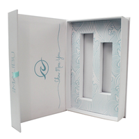 Boîte cadeau magnétique rigide de luxe avec logo personnalisé en relief, pelliculage mat pour crème visage/yeux, poudre libre, sérum de soin de la peau - Recyclable