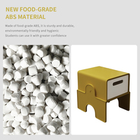 Tabouret à double paroi en ABS avec tiroir coulissant, empilable pour le rangement ou la plateforme de chœur, base antidérapante