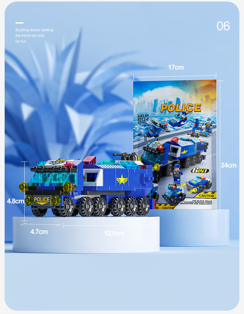 8612-6 police 6 in 1  147pcs