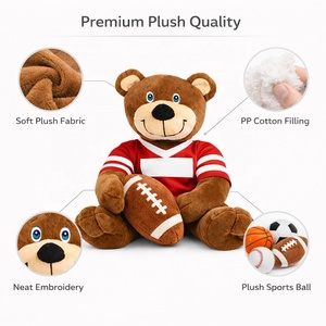 Juguetes de Peluche Deportivos Personalizados, Oso de Peluche de Fútbol Americano, Estilo <span class=keywords><strong>NFL</strong></span>, Fabricante de Peluches Promocionales Personalizados - Product Image 5