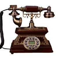 Ornements de téléphone rétro européen en résine antique téléphone ancien maison salon bureau décoration artefact