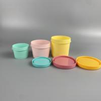 Fournisseur ODM, usine, pot en plastique PP en forme de crème glacée, 50g, 100g, 150g, 250g, pot à crème cosmétique
