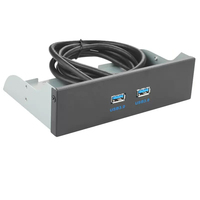 Panel Frontal USB 3.0 de 5.25 Pulgadas con 2 Puertos, 4 Puertos, Hub de Expansión USB 3.0 de 4 Puertos