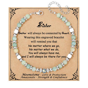 Pulsera de Cuentas Redondas Doradas con Cordón Elástico, Piedra de Nacimiento, Circonita Colorida, Regalo de Cumpleaños para Mujer, Joyería - Product Image 6