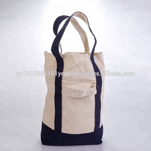 Bolsa de compras de lona negra de tela fina logotipo personalizado impreso 100% algodón Tote reutilizable con serigrafía para promociones - Product Image 6