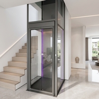 Porte de palier d'ascenseur d'appartement QM à fonctionnement fluide, moderne, en acier inoxydable brossé 304, à battant unique, avec affichage LOP