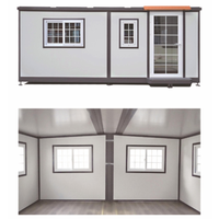 Villa Conteneur de Luxe Préfabriquée Extensible Contemporaine de 20 pieds, Installation Rapide, Étanche et Respirante