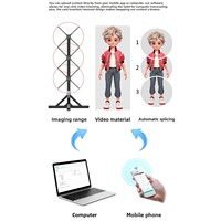 Ventilateur holographique 3D de 50 cm avec projection d'écran, machine publicitaire numérique stéréo à suspension, imagerie aérienne LED, éducation OEM