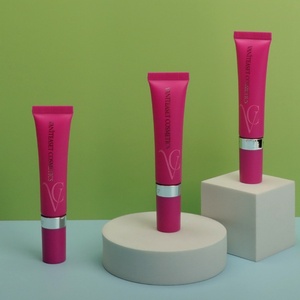 Wholesale Luxury Colored Empty 15Ml 20Ml Red Custom Soft Squeeze Cosmetic <b>Plastic</b> Balm <b>Tube</b> Packaging With Rolling Massage Head - Product Image 5