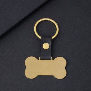 Customized Stainless Steel Keychain Laser Engraved Bone Shape With <b>Pet</b> Dog Company Logo Metal Crafts - Product Image 3