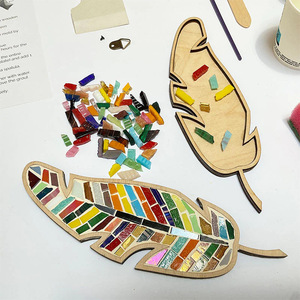 DIY <strong>Mosaic</strong> Leaf Kit Colourful Home Decoration Painting Art Handmade Artwork Best Gift Crafts Toy