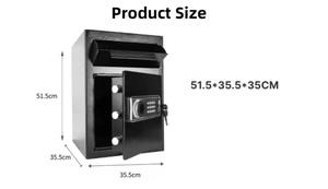 High Quality Low MOQ CE Certified Anti-theft Cold Rolled Steel Office Security Safe <b>Box</b> Electronic Digital <b>Lock</b> Safety <b>Box</b> - Product Image 6