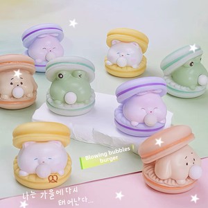 Juguete de descompresión transfronterizo de moda, con burbujas explosivas, diseño Macaron <span class=keywords><strong>Hamburg</strong></span>, de PU y plástico, para oficina, juguete de broma y adorno, para jóvenes - Product Image 2