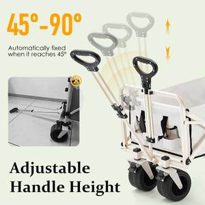 Carrinho de mão dobrável para acampamento, carrinho de mão dobrável para jardim ao ar livre e praia - Product Image 4