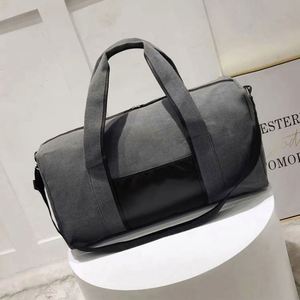 Sac de voyage en toile et cuir de luxe, imperméable, personnalisable, pour homme, échantillon gratuit. - Product Image 3