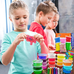 Kit de slime DIY 2025 : Créez votre propre slime fluffy, floam, pâte à modeler et slime cristal pour enfants – Vente directe usine - Product Image 6
