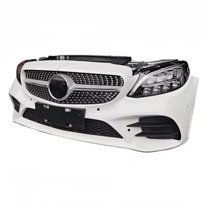 Kit de Parachoques Delantero para <span class=keywords><strong>Mercedes</strong></span> Clase C W205 C180 <span class=keywords><strong>C200</strong></span> C300 C260 2014-2022, Nuevo, Plástico ABS, Remaches, Recortes para Faros Antiniebla, Garantía de 6 Meses - Product Image 4