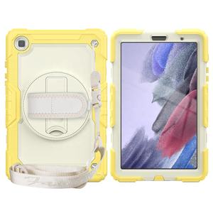 Custodia per tracolla a mano con staffa rotante 360 per <span class=keywords><strong>Samsung</strong></span> <span class=keywords><strong>Tab</strong></span> <span class=keywords><strong>A7</strong></span> <span class=keywords><strong>Lite</strong></span> 8.7 pollici 2021 <span class=keywords><strong>T220</strong></span> T225 custodia per supporto in Silicone per PC - Product Image 6