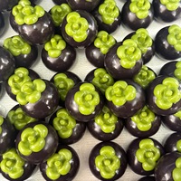 Juguete Blandito de Mangostán Realista Hecho a Mano con Forma de Fruta, Lentejuelas Brillantes, Bola Antiestrés para Apretar, Juguete Sensorial para Aliviar el Estrés, Regalo