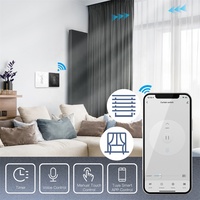 Interrupteur intelligent pour rideaux LangYeao 2.5D Arc Glass, Tuya WiFi RF433 compatible avec Alexa Google Home, contrôle par minuterie et pourcentage 600W