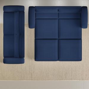 King Size Foldable Convertible Sleeper <b>Sofa</b> <b>Bed</b> 3 Seat Chaise Lounge with 2 Lumbar Pillows Velvet Upholstery for Living Room - Product Image 5