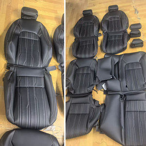 5 <b>Seats</b> Car Accessories <b>Seat</b> <b>Cover</b> Custom Fit for Airbag Compatible Italy Cowhide <b>Leather</b> - Product Image 3