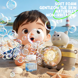 Caméra à bulles rechargeable pour enfants, machine à bulles automatique avec lumières colorées, musique, design anti-fuite pour les tout-petits - Product Image 5