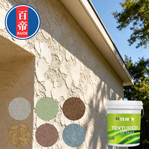 Pintura Acrílica para Paredes de Alta Adhesión, a Base de Agua, <span class=keywords><strong>con</strong></span> Textura, Ideal para Revestimiento Decorativo de Paredes Exteriores - Product Image 2