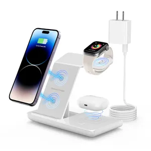 3 In 1 Wireless Charging Station For Apple Devices Foldable Charging Dock For IPhone 15 14 13 12 11 Pro Max For Apple Watch