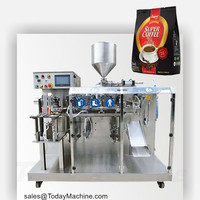 Machine de remplissage et de scellage automatique mini sac horizontal pré fabriqué avec fermeture éclair Doypack poudre haricots chips sauce liquide