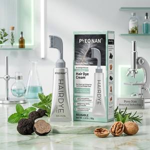 <span class=keywords><strong>Tinta</strong></span> <span class=keywords><strong>per</strong></span> <span class=keywords><strong>Capelli</strong></span> Permanente OEM, Lozione Naturale Nera, Marrone Scuro, Copertura Grigia, Senza Ammoniaca, <span class=keywords><strong>Tinta</strong></span> Nera <span class=keywords><strong>per</strong></span> Uomini, Confezioni Singole con Pettine - Product Image 2